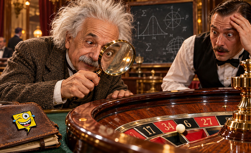 Einsteinin rulettivitsi ja sen todellinen alkuperä | VitsienVitsit.fi